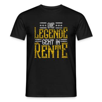 Rente - Männer T-Shirt - Schwarz - Vorne - AI Model Male 178 light (178cm)
