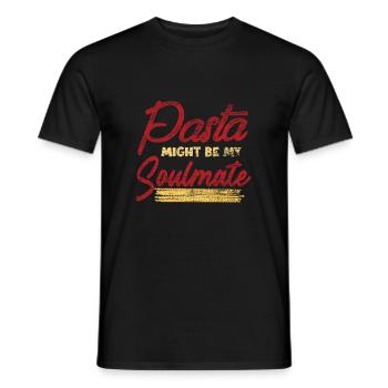 Pasta - Männer T-Shirt - Schwarz - Vorne - AI Model Male 178 light (178cm)