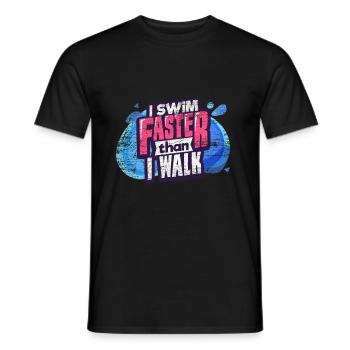 natation - T-shirt homme - noir - Devant - AI Model Male 178 light (178cm)