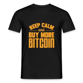Bitcoin - Männer T-Shirt - Schwarz - Vorne - AI Model Male 178 light (178cm)