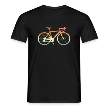 Fahrrad retro Rennrad - Männer T-Shirt - Schwarz - Vorne - AI Model Male 178 light (178cm)