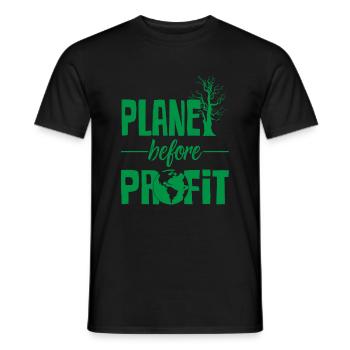 Climate protection - Men's T-Shirt - black - Front - AI Model Male 178 light (178cm)