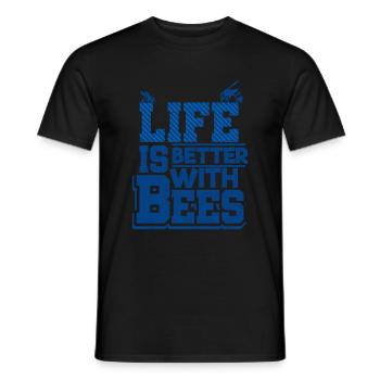 bees - Men's T-Shirt - black - Front - AI Model Male 178 light (178cm)