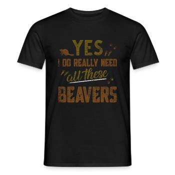 Biber - Männer T-Shirt - Schwarz - Vorne - AI Model Male 178 light (178cm)