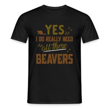 Biber - T-shirt homme - noir - Devant - AI Model Male 178 light (178cm)