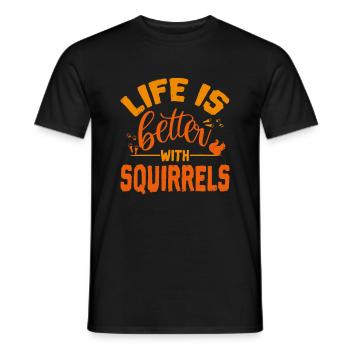 écureuil - T-shirt homme - noir - Devant - AI Model Male 178 light (178cm)