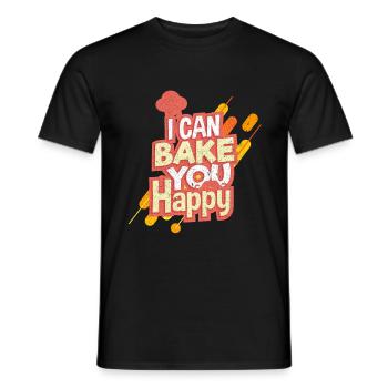 Bäcker backen - Männer T-Shirt - Schwarz - Vorne - AI Model Male 178 light (178cm)