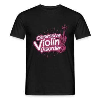 violon - T-shirt homme - noir - Devant - AI Model Male 178 light (178cm)