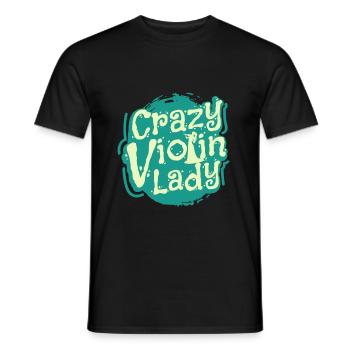 Geige - Männer T-Shirt - Schwarz - Vorne - AI Model Male 178 light (178cm)