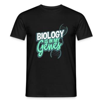 biology - Men's T-Shirt - black - Front - AI Model Male 178 light (178cm)