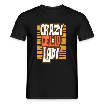 cello - Men's T-Shirt - black - Front - AI Model Male 178 light (178cm)