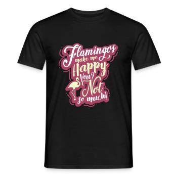 flamingo - Men's T-Shirt - black - Front - AI Model Male 178 light (178cm)