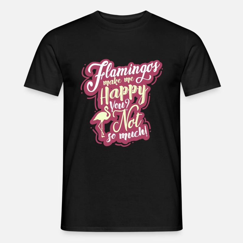 Flamingo - Männer T-Shirt - Schwarz