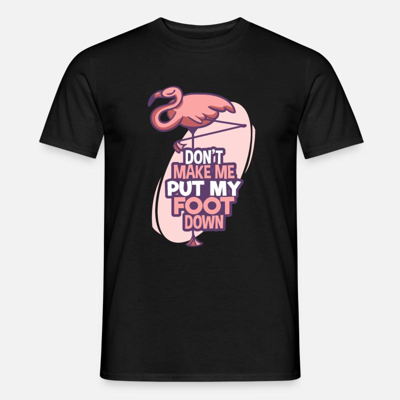 Flamingo - Männer T-Shirt - Schwarz