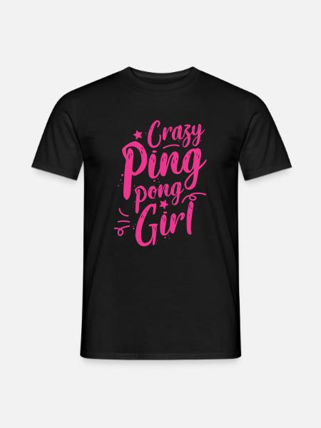 Table tennis girl - Men's T-Shirt - black