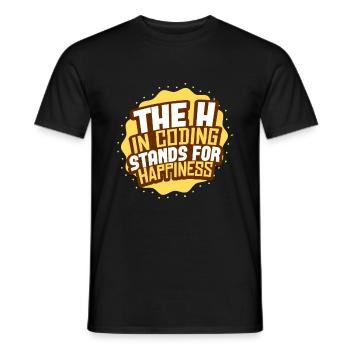 Coding programming - Men's T-Shirt - black - Front - AI Model Male 178 light (178cm)