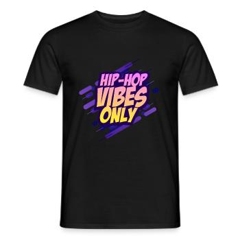 hip hop - Men's T-Shirt - black - Front - AI Model Male 178 light (178cm)