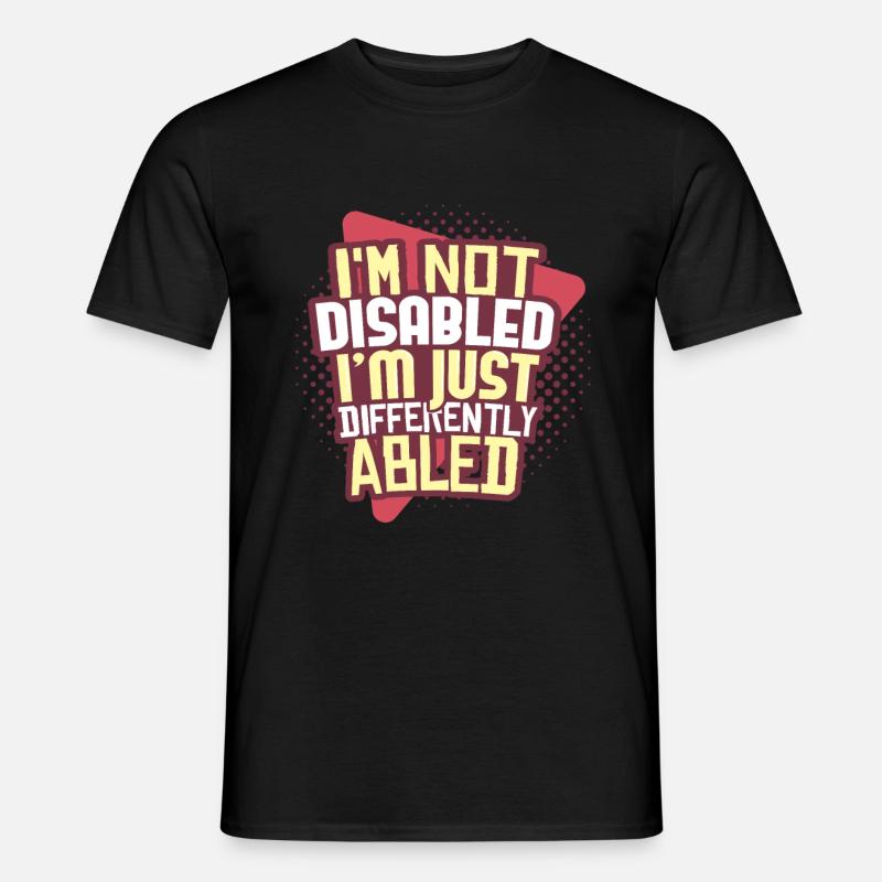 Behinderung Rollstuhl - Männer T-Shirt - Schwarz