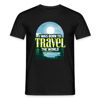 Voyage - T-shirt homme - noir - Devant - AI Model Male 178 light (178cm)