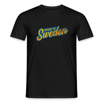 La Suède - T-shirt homme - noir - Devant - AI Model Male 178 light (178cm)