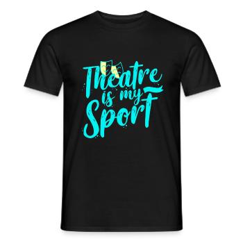 Theater actor - Men's T-Shirt - black - Front - AI Model Male 178 light (178cm)