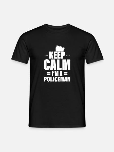 Polizist Polizei - Männer T-Shirt - Schwarz
