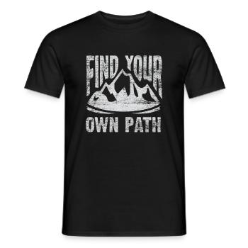Randonnées en montagne escalade - T-shirt homme - noir - Devant - AI Model Male 178 light (178cm)