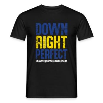 Down Syndrom - Männer T-Shirt - Schwarz - Vorne - AI Model Male 178 light (178cm)