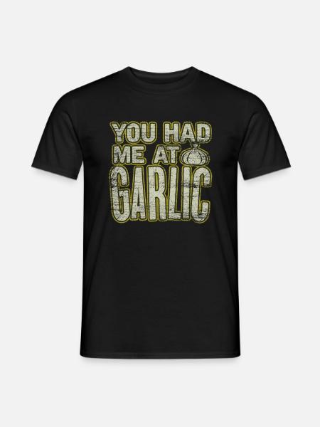 Knoblauch - Männer T-Shirt - Schwarz