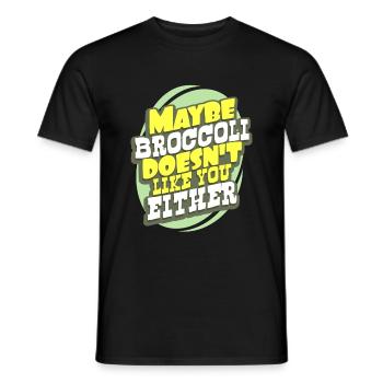 Le brocoli - T-shirt homme - noir - Devant - AI Model Male 178 light (178cm)