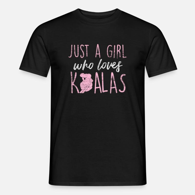 Koala Mädchen - Männer T-Shirt - Schwarz