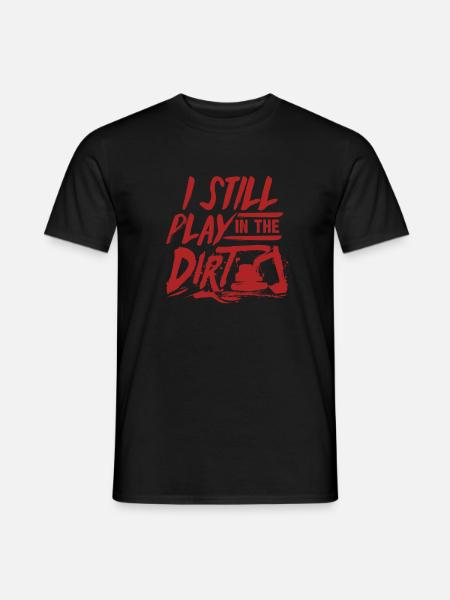 Excavator dredging - Men's T-Shirt - black