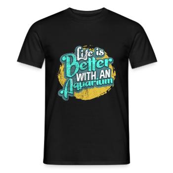 Aquarium - Männer T-Shirt - Schwarz - Vorne - AI Model Male 178 light (178cm)