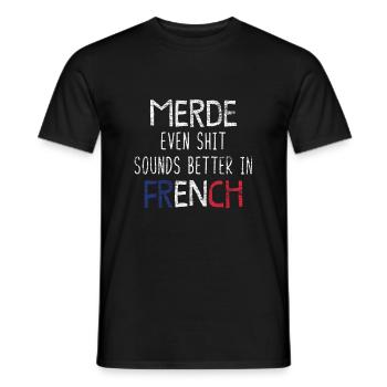 France français - T-shirt homme - noir - Devant - AI Model Male 178 light (178cm)