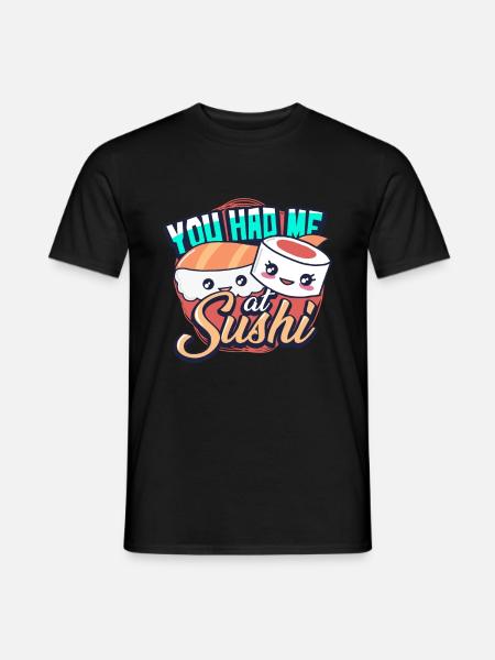 Sushi - Männer T-Shirt - Schwarz
