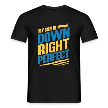 Trisomie 21 du syndrome de Down - T-shirt homme - noir - Devant - AI Model Male 178 light (178cm)