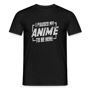 Anime - Men's T-Shirt - black - Front - AI Model Male 178 light (178cm)