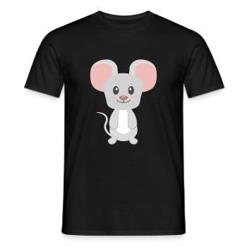 mouse - Men's T-Shirt - black - Front - AI Model Male 178 light (178cm)