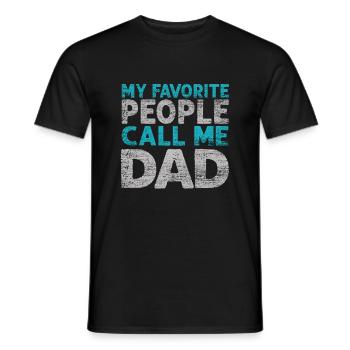 Daddy Father's Day - Men's T-Shirt - black - Front - AI Model Male 178 light (178cm)