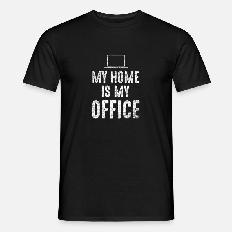Home Office - Männer T-Shirt - Schwarz