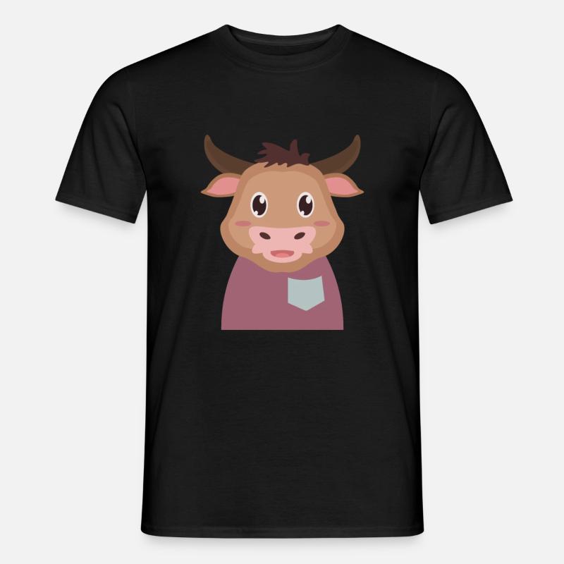 Cow bull - Men’s T-shirt - black