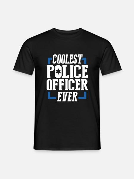 Polizist Polizei - Männer T-Shirt - Schwarz
