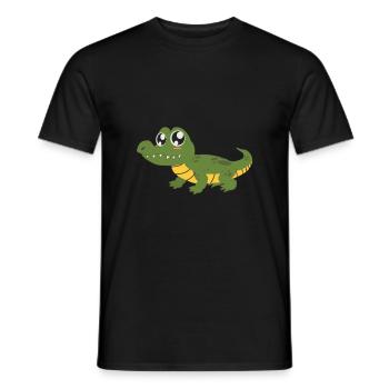 Krokodil - Männer T-Shirt - Schwarz - Vorne - AI Model Male 178 light (178cm)