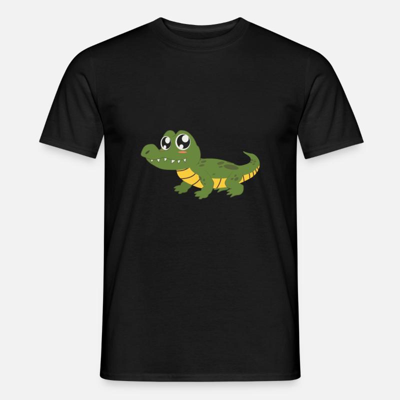 Krokodil - Männer T-Shirt - Schwarz