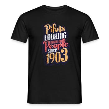 pilote - T-shirt homme - noir - Devant - AI Model Male 178 light (178cm)