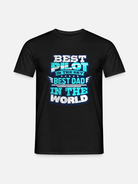 Pilot dad - Men's T-Shirt - black
