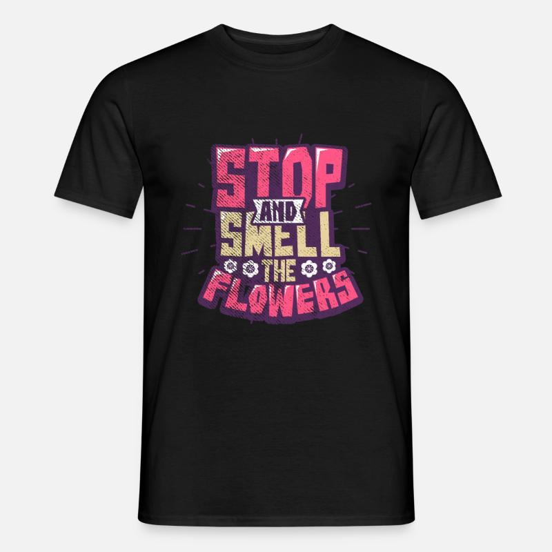 Blumen - Männer T-Shirt - Schwarz
