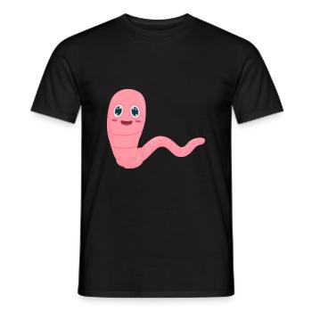 Ver ver ver de terre - T-shirt homme - noir - Devant - AI Model Male 178 light (178cm)