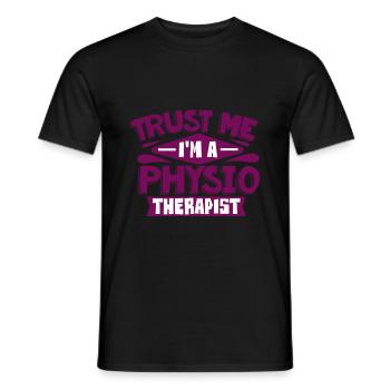 Physiothérapeute - T-shirt homme - noir - Devant - AI Model Male 178 light (178cm)