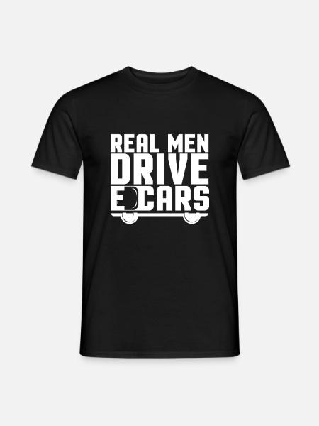 E-Auto - Männer T-Shirt - Schwarz